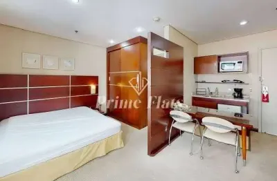 Flat disponível para venda no transamérica executive chácara santo antônio, com 28m², 1 dormitório e 1 vaga