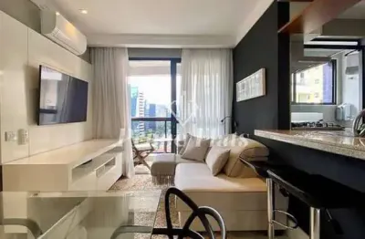 Flat disponível para locação no condomínio edifício espaço alpha, com 40m², 1 dormitório e 1 vaga