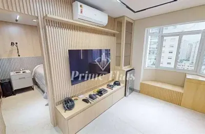 Flat disponível para venda no condomínio ambassador flat service, com 45m², 1 dormitório e 1 vaga