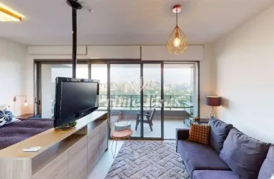 Flat disponível para locação no vhouse por jfl living, com 48m², 1 dormitório e 1 vaga