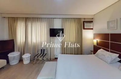 Flat disponível para locação no transamérica executive chácara santo antônio, com 28m², 1 dormitório e 1 vaga