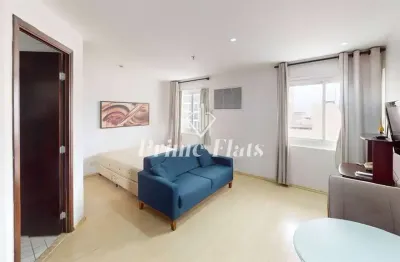 Flat disponível para locação no Transamérica Prime International Plaza no Jardim Paulista, com 29m², 1 dormitório e 1 vaga