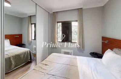 Flat disponível para locação no madison plaza service no jardim paulista, com 80m², 1 dormitório e 1 vaga