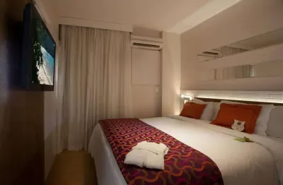 Flat disponível para venda no quality suites alphaville, com 34m², 1 dormitório e 1 vaga