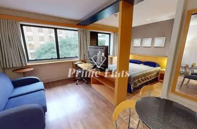 Flat disponível para locação no transamerica executive jardins, com 45m², 2 dormitórios e 1 vaga