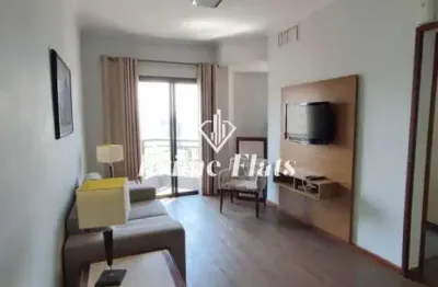 Flat disponível para locação no hotel massis, com 50m², 1 dormitório e 1 vaga de garagem