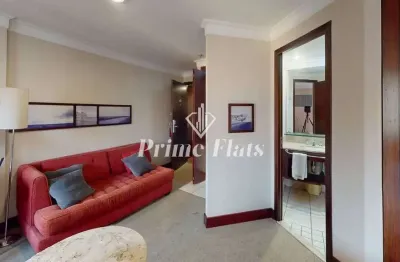 Flat disponível para locação no transamérica prime international plaza, com 29m², 1 dormitório e 1 vaga