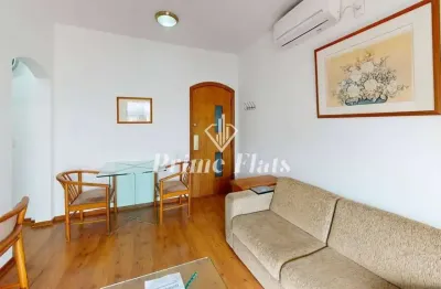 Flat disponível para locação no les jardins, com 45m², 1 dormitório e 1 vaga