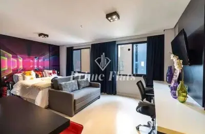 Flat disponível para locação no mercure são paulo moema times square hotel, com 29,40m², 1 dormitório e 1 vaga de garagem