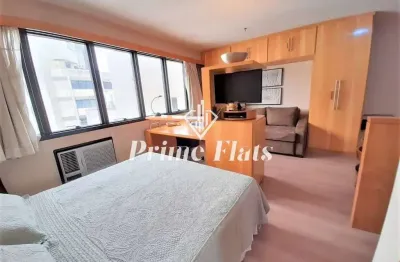 Flat disponível para locação no transamérica executive faria lima, com 28m², 1 dormitório e 1 vaga de garagem