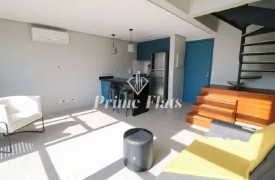 Flat disponível para locação no condomínio edifício urbano duplex na vila nova conceição, com 50m², 1 dormitório e 1 vaga de garagem