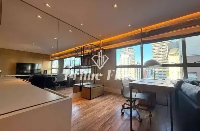 Flat disponível para locação no condomínio maxhaus itaim, com 70m², 1 dormitório e 1 vaga de garagem