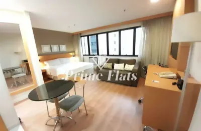Flat disponível para locação no transamérica executive jardins, com 28m², 1 dormitório e 1 vaga