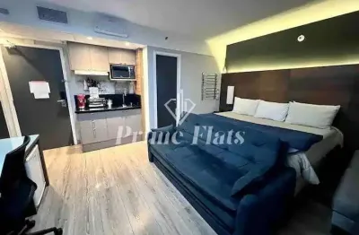 Flat disponível para locação no meliá ibirapuera, com 26m², 1 dormitório e 1 vaga