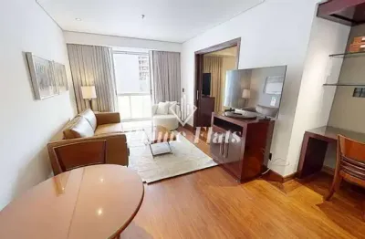 Flat disponível para locação no etoile hotels george v itaim bibi, com 60m², 1 dormitório e 1 vaga de garagem