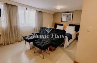 Flat disponível para locação no hotel bienal suítes, com 28m², 1 dormitório e 1 vaga