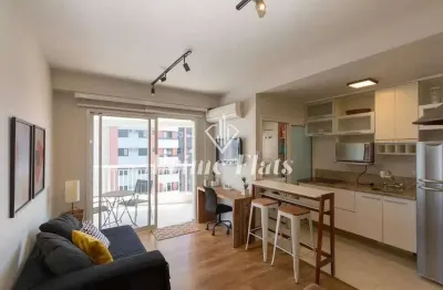 Apartamento disponível para locação no mandarim no brooklin, com 50m², 1 dormitório e 1 vaga