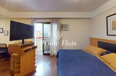 Flat disponível para locação no hotel bienal suítes, com 28m², 1 dormitório e 1 vaga
