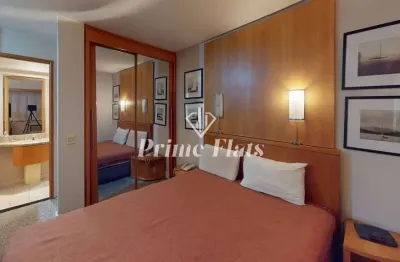 Flat disponível para locação no transamérica executive faria lima, com 29m², 1 dormitório e 1 vaga de garagem