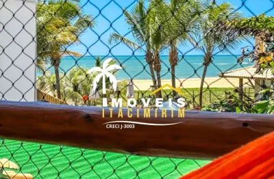 Apartamento à venda 3 suítes duplex em itacimirim pé na areia vista mar