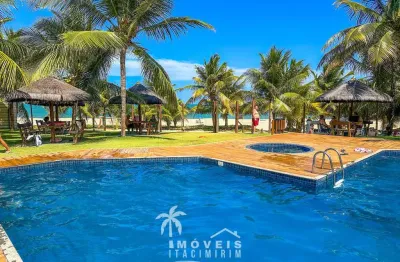 Apartamento à venda 2 suítes pé na areia térreo duplex em itacimirim
