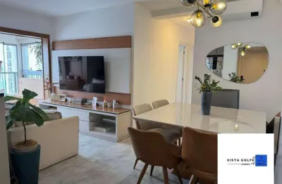 Apartamento com churrasqueira na varanda,,ar condicionado, decorado, 2 dormitórios, 1 vaga fixa