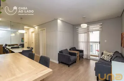 Apartamento mobiliado 73m² com 3 quartos - novo mundo - curiti