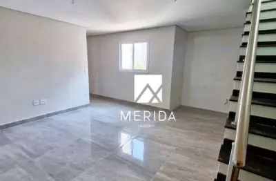 Cobertura com 2 dormitórios à venda, 114 m² por r$ 580.000,00 - vila valparaíso - santo andré/sp