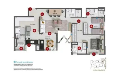 Apartamento com 2 dormitórios à venda, 93 m² por r$ 1.040.000,00 - campestre - santo andré/sp