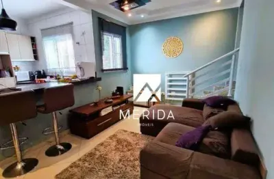 Cobertura com 2 dormitórios à venda, 120 m² por r$ 635.000,00 - vila assunção - santo andré/sp