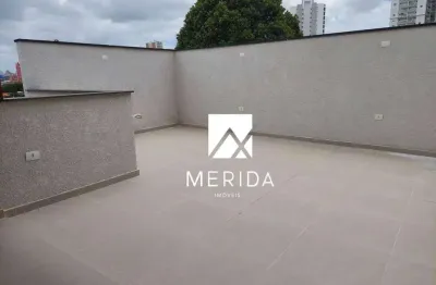 Cobertura com 2 dormitórios à venda, 82 m² por r$ 510.000,00 - vila scarpelli - santo andré/sp