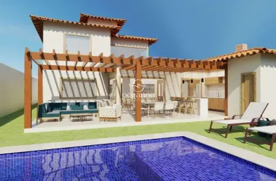 Ampla casa com 4 suítes, área gourmet e piscina em terreno de 450m - conforto e lazer garantido.