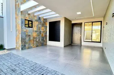 Casa nova à venda no eco valley em maringá com 3 quartos, suíte e área gourmet