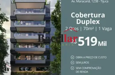 Cobertura com 2 quartos à venda na avenida maracanã, tijuca, rio de janeiro, 70 m2 por r$ 519.000