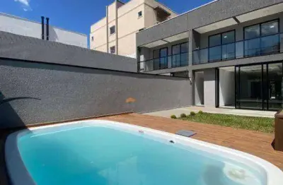 Sobrado com piscina, 3 dormitórios, suíte, à venda, por r$ 1.250.000 - costeira - araucária/pr