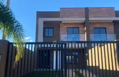 Sobrado com 3 dormitórios à venda, 105 m² por r$ 594.000,00 - costeira - araucária/pr