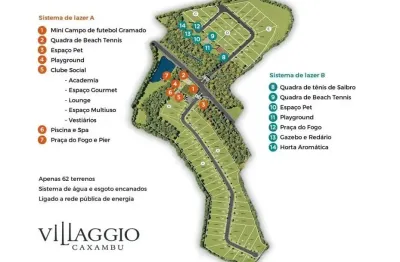 Villaggio Caxambu | Condomínio Fechado com LOTES a partir de 1000m² em JUNDIAÍ com Clube completo e Lago