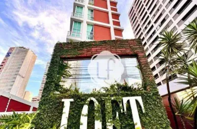 Loft 60m2- 2 quartos - 1 quadra da beira mar fortaleza -projetado, moderno , porteira fechada - otimo investimento e rentavel