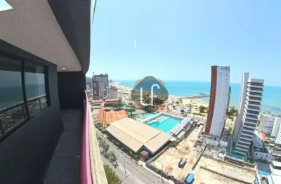 Apto vista mar ampla - 80m2 - andar alto - 1 quadra da beira mar fortaleza - mobiliado - chance rara!