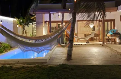 Casa plana - praia preá ce - projetada e mobiliada - acabamentos alto padrao - 3 quartos - 420m2 terreno - piscina - área premium