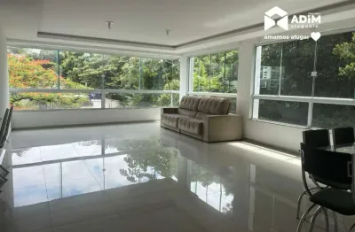 Aluguel anual: apartamento semimobiliado sendo 3 suítes no ariribá em balneário camboriú