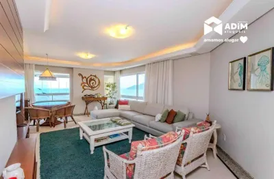 Apartamento anual: apartamento frente mar com 4 suítes mobiliado no centro de balneário camboriú