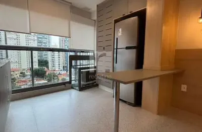 Studio com 1 dormitório para alugar, 32 m² por r$ 4.290/mês - brooklin - são paulo/sp