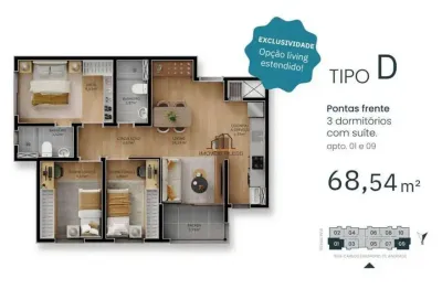 Apartamento com 3 quartos à venda no Centro, Canoas 