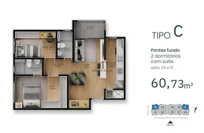 Apartamento com 2 quartos à venda no Centro, Canoas 