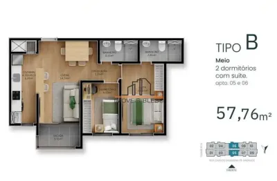 Apartamento com 2 quartos à venda no Centro, Canoas 