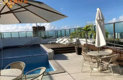 Flat com 2 dormitórios para alugar, 53 m² por r$ 4.502,00/mês - boa viagem - recife/pe