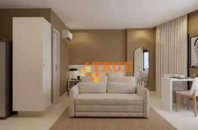 Flat mobiliado na beira rio da madalena, com 1 dormitório à venda, 42 m²
