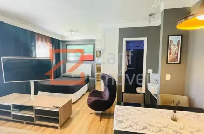 Alugo lindo studio 38,apto 38 m²,mobiliado,1 dormitório,1 vaga, 1 deposito