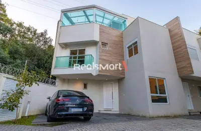 Green life - sobrado 3 quartos, 1 suíte, 2 vagas, terraço com jacuzzi em condomínio fechado em santa felicidade - 5min do parque barigui